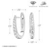 Factory Custom Zircon Earrings for Women 18K Gold Plated 925 Sterling Silver Hoop Earring Everyday Wear Gift Jewelry
