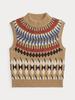 Yuehe Cross 2026 Women's Classic Retro Embroidered Knit Sweater