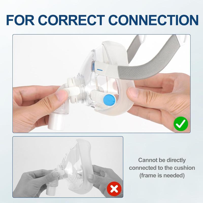 CPAP Replacement Elbow Tubing Connector 1Pcs Practical Accessory for AirFit F20 F30 Full Face Mask Sleep Apnea Patients