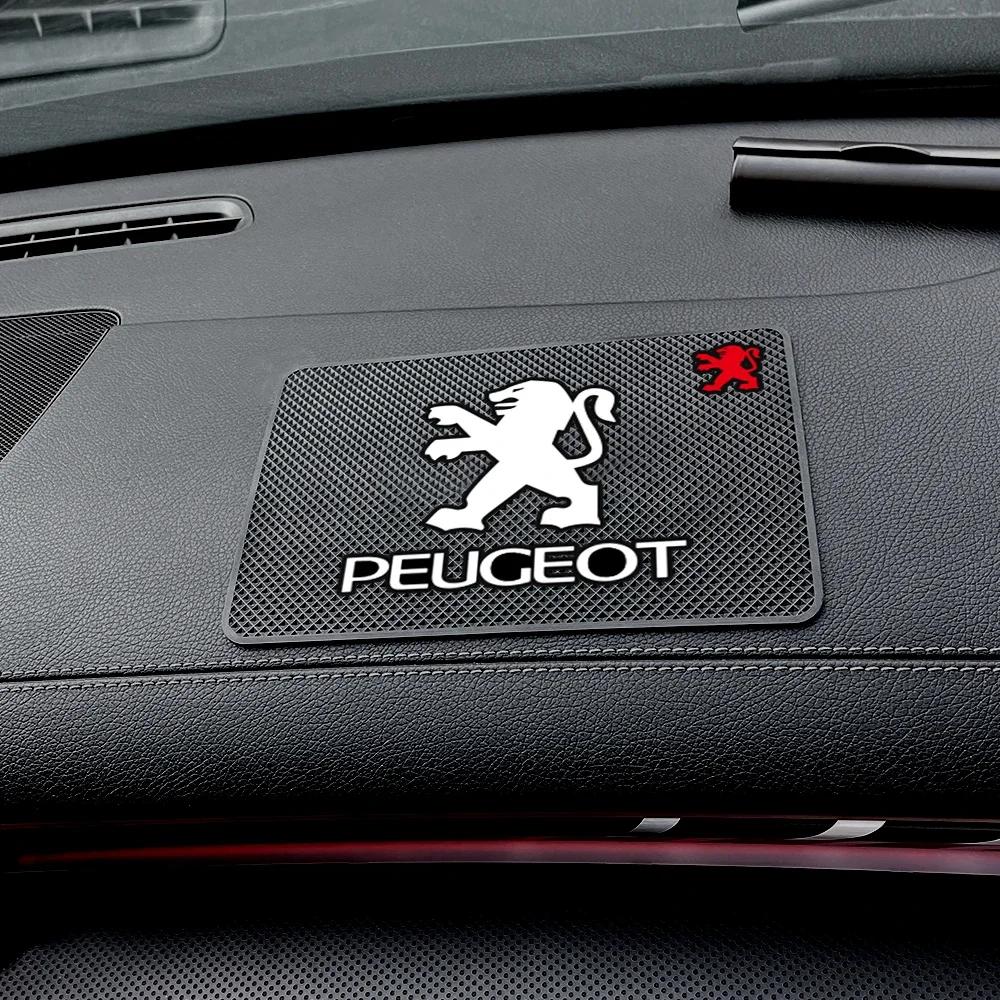 Autoaufkleber 2025 Heißes Auto Armaturenbrett Klebrige Anti-Rutsch-Matte Silikon Anti-Rutsch-Aufbewahrungsmatten für PEUGEOT 3008 5008 206 208 308 207 50