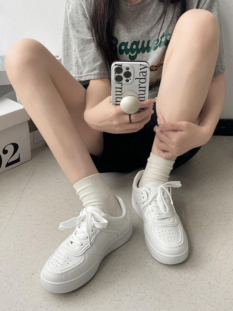White Little White Shoes Women's Spring and Autumn 2025 New Sports Shoes Versatile Japanese College Style European Goods Casual Board Shoes Students