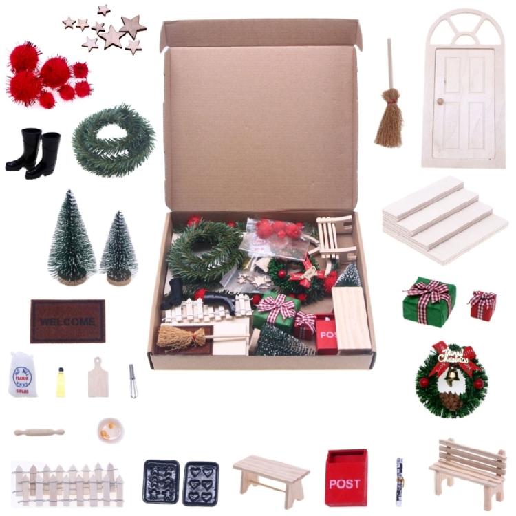 Delicate Dollhouse Christmas Decorations Accessories for Living Room Office