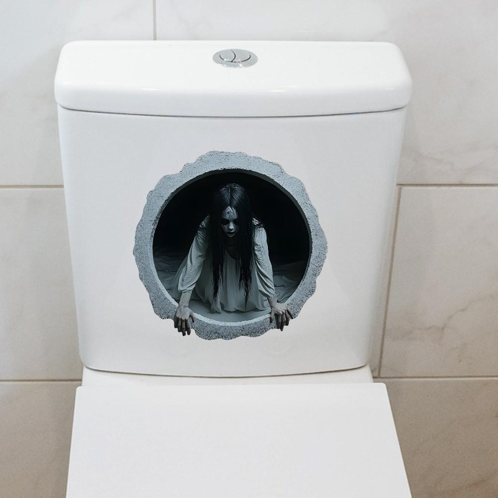 Wall Halloween Decor Pvc Haunted Girl Wall Sticker For Home And Entryway Spaces