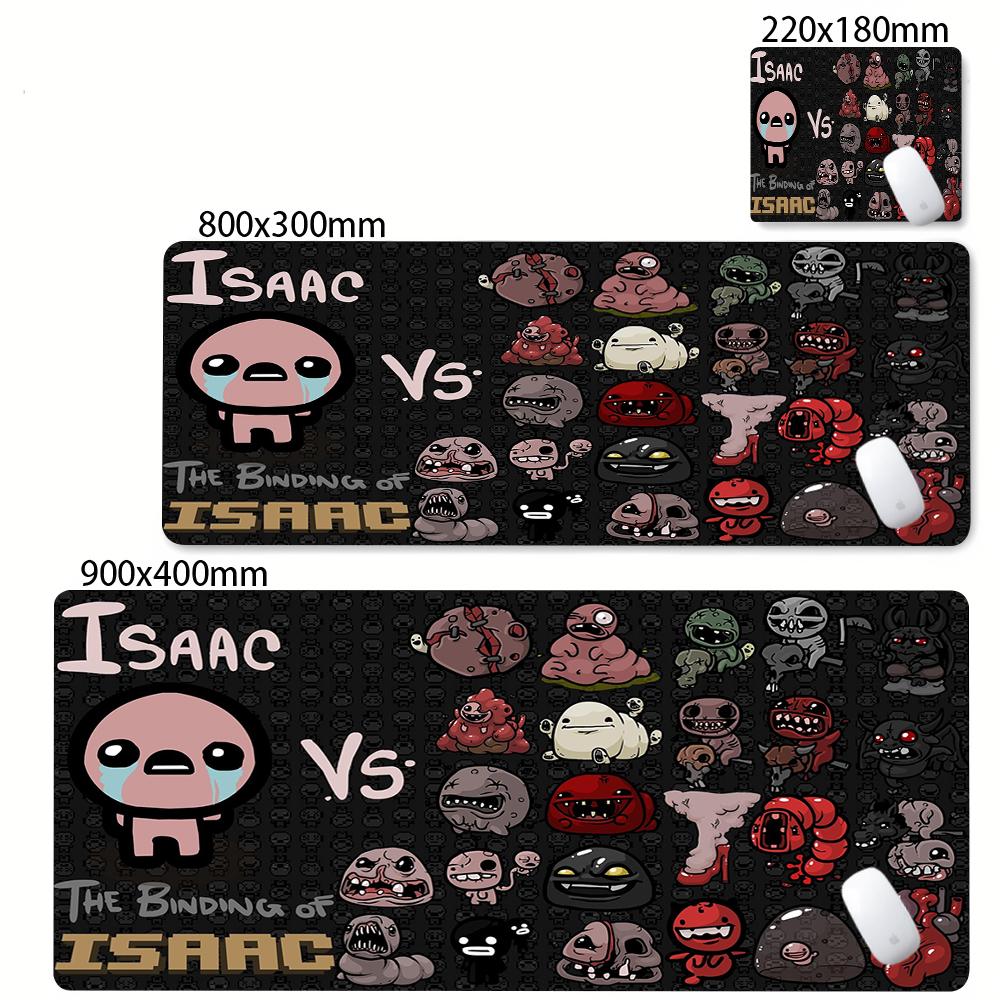 Tappetino per Mouse Anime The Binding Of Isaac Blocco Tastiera Gioco Bordi Bloccati Pad per Mouse Accessori per Computer Tappetini Antiscivolo per Scrivania Armadio PC Mausepad