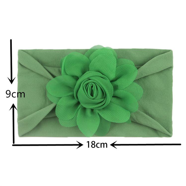 New Children's Hair Band Rose Bract Nylon Soft Elastic Combination Baby Hair Band Baby Hair Accessories Wholesale