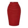 Korean Style High-Waisted Slit Midi Pencil Skirt - Slimming and Hip-Hugging Fit