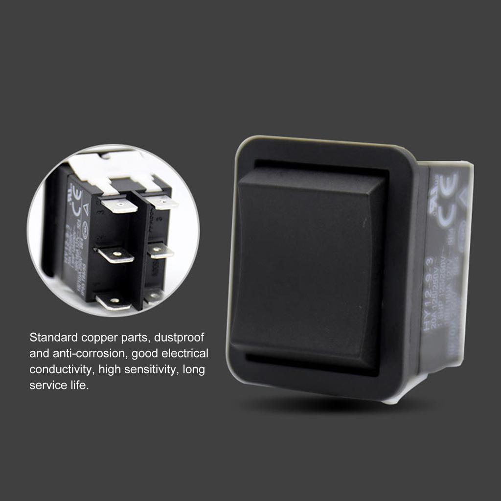 Waterproof Toggle Power Switches 20A 6 Pin Electrical Switches Versatile Power Switches for Safe Stable Machine Operate