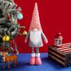 Weihnachtsgnom Dekorationen mit langem einziehbaren Bein Handgemachter stehender Gnom Plüsch Feiertagself für Weihnachtsfeierdeko Navidad