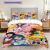 Cute cartoon theme Sailor Moon Tsukino Usagi cartoon comfortable home duvet cover and pillowcase (1 * duvet cover+2 * pillowcase, without core)A7