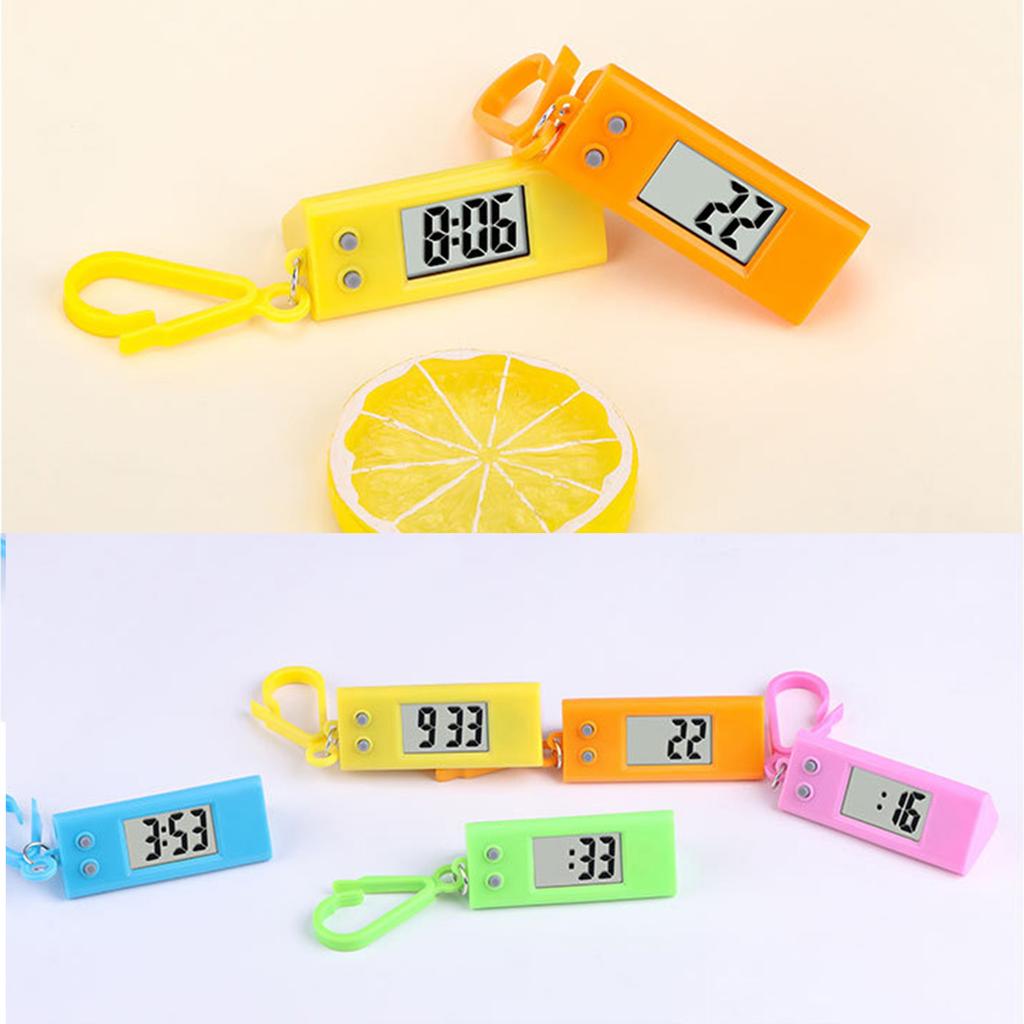 Pocket Sized Digital Watch with Keychain Convenient Electronic Clock for Travelers and Student Reliable Timekeeping Tool