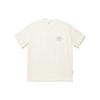 Li Ning T Shirts Unisex Ecru Crew Neck Moderate Straight Fit AHSU251-1