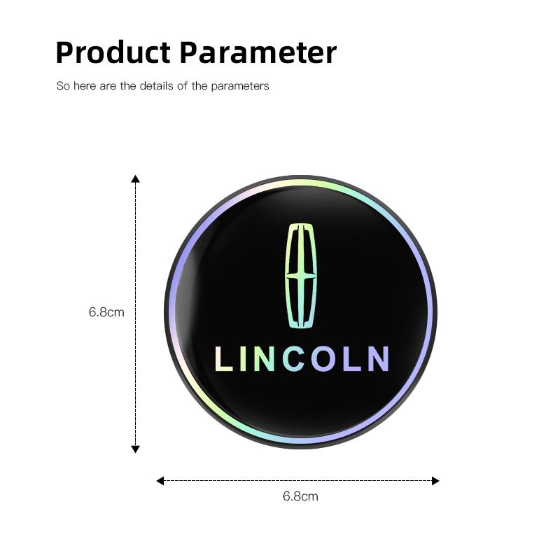 2Pcs Lincoln Logo Water Cup Pad Laser Silent Mat For Lincoln Navigator Continental Nautilus Aviator MKZ MKX MKC MKT MKS Corsair UU111