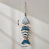 Handmade Vintage Woodfish Wall Decor 1Pcs Mediterranean Coastal Nautical Theme