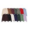Pulover Tricotat cu Guler Polo Nou Jacquard Cuplu Pulover Lână Broderie Clasică Inimă Mică Albă