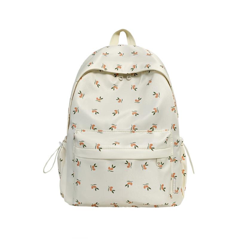 Schoolbag small floral backpack female Korean ins literary small fresh student schoolbag college style portable backpack versatile