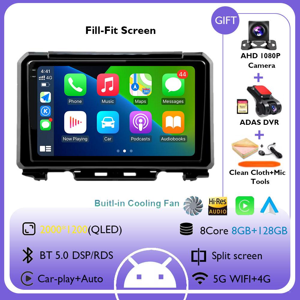 9" Android 14 Carplay Car Radio For Suzuki Jimny 2018 2019 2020 Navigation GPS Multimedia Player Stereo BT DSP WIFI+4G Auto