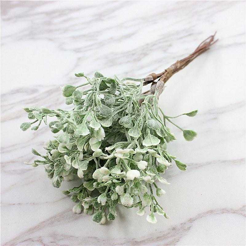 Fake Branches Simulati Leaf Wedding Props Home Artificial Landscaping Pine Needle Berry Hang Frost Flower Tree Branches Leaves