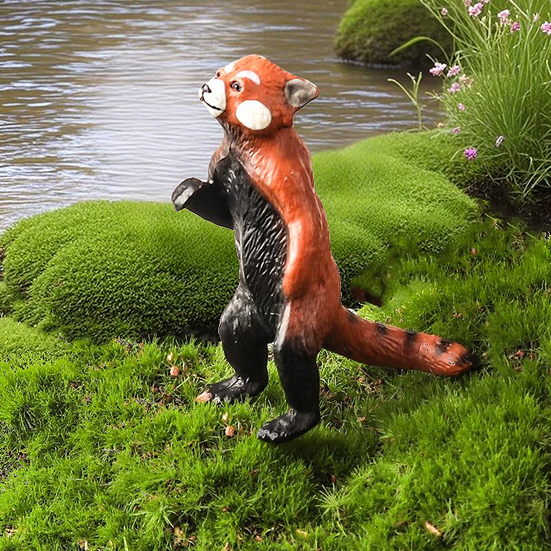 Oenux Simulation Wild Figurines Lesser Panda Raccoon Lemur Model Action Figures Forest Animals Home Education Kids Toy Gift
