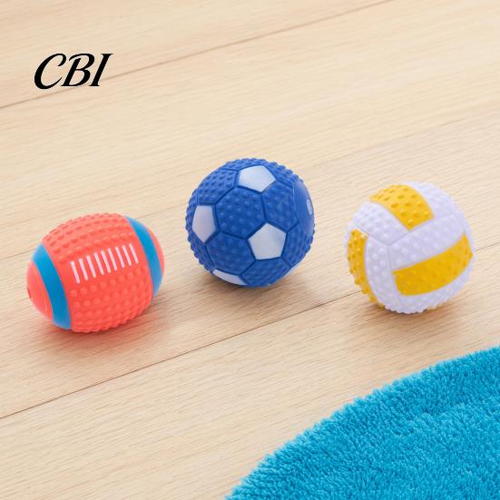 Tough Chew Toy for Dogs Dog Ball, Sound-Producing Rubber Durable Pet Sound Making Toy, Cleans Teeth Interactive Training Outdoor Play Tartar Removal