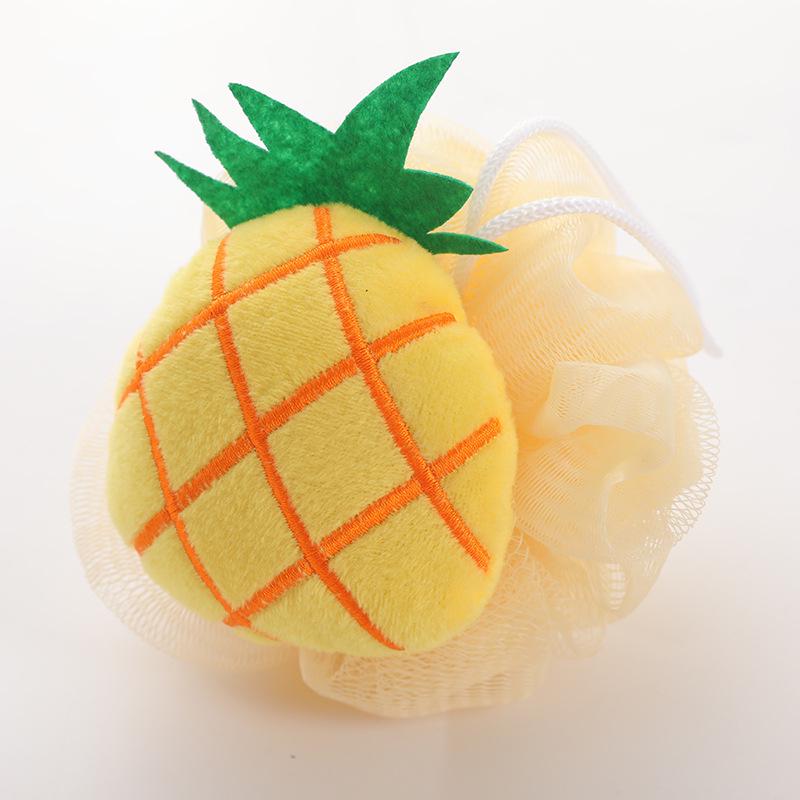 Creative Fruit Bath Flower: Cartoon Bath Ball & Foaming Net Scrubber