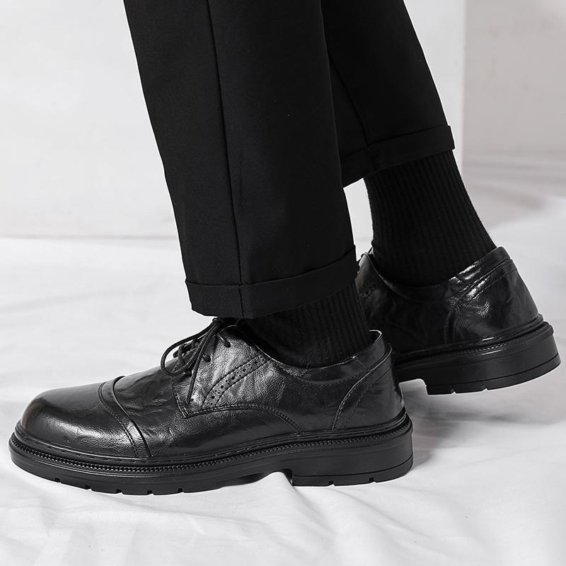 2024 Brand Men Shoes Luxury Quality Fashion Dress Shoes Casual Comfortable Retro Business Leather Shoes for Men Handmade