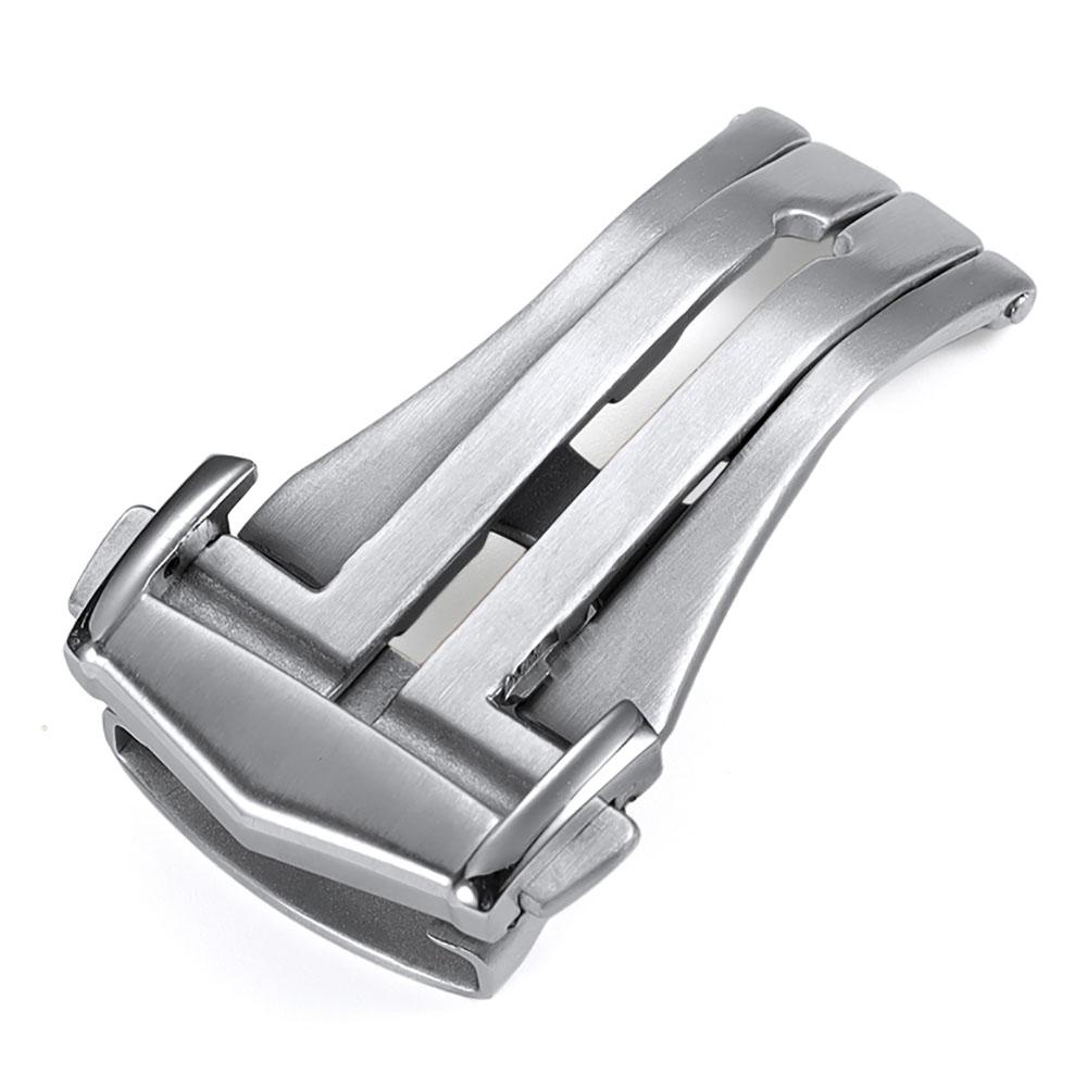 

18 мм 20 мм Пряжка для часов из нержавеющей стали для ремешка часов Omega Застежка Кожа Металл Раскладывающаяся Кнопка Складные Пряжки Аксессуары 20mm серебряный