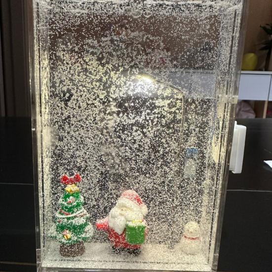 Kit lampada a fiocco di neve fai da te con scena di neve, lampada da strada, kit da tavolo, auto-assemblaggio, luce notturna con paesaggio innevato, regalo per gli amici