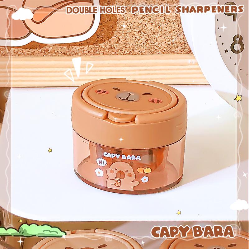 Taille-crayon Mini Double Trou Dessin Animé Capybara