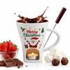 Taza de Cerámica para Derretir Chocolate Resistente al Calor Calentador de Velas de Cerámica Taza para Fondue de Chocolate Hogareño