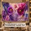 Floral Garden (180) Theme Personalized Tapestry Custom Name Text Wall Hanging Tapestry Home Background Decoration
