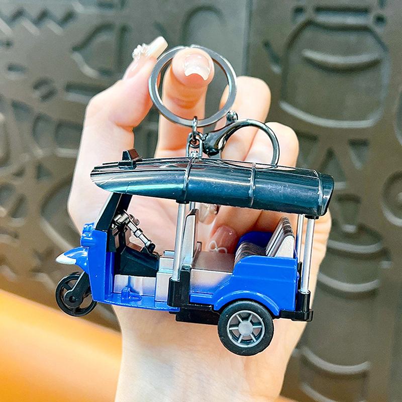 

1 шт. Трехколесный мотоцикл игрушка трехколесный велосипед ретро симуляционная модель брелок литой авторикша модель автомобиля фигурка игрушки для детей