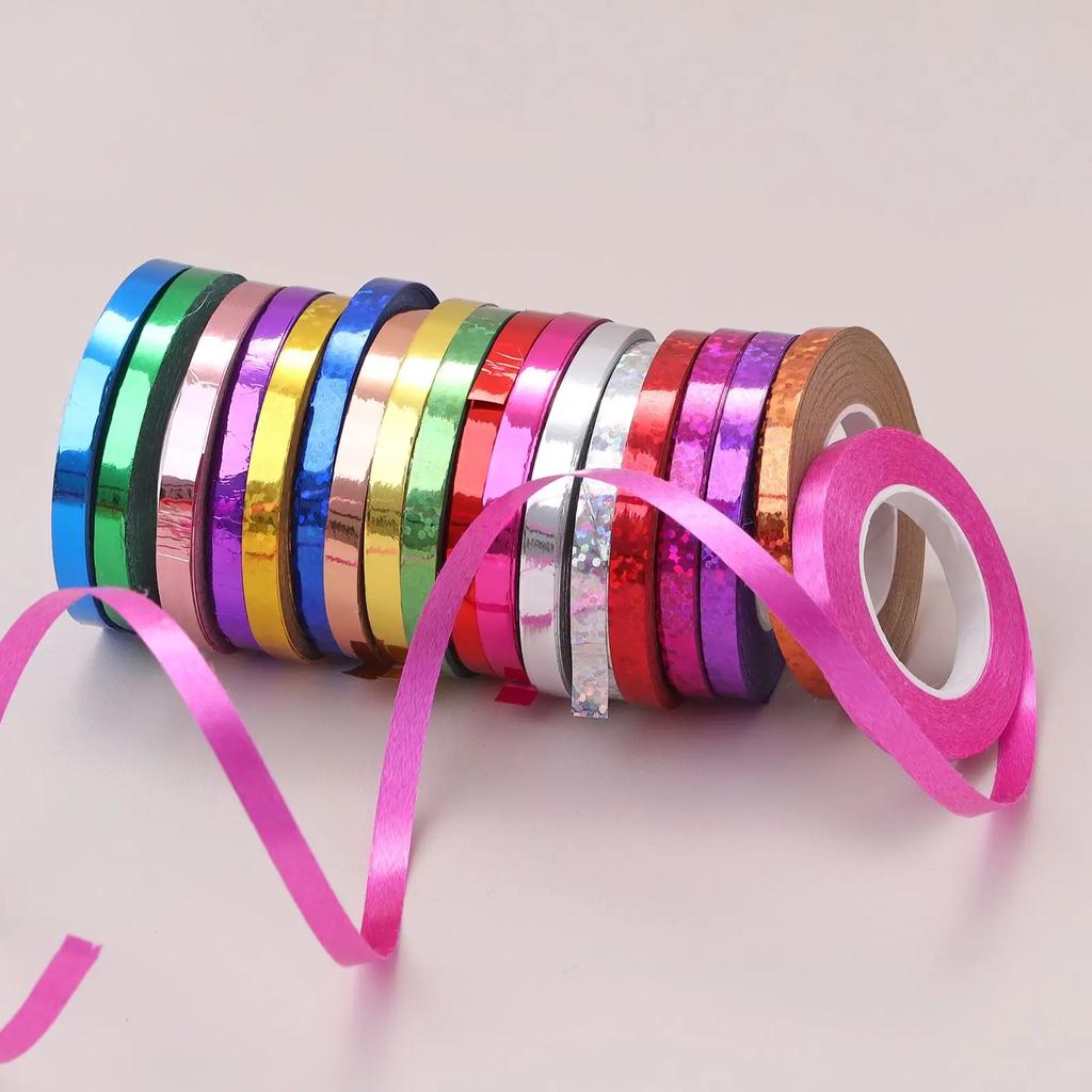 100m Holiday Decorations Silk Satin Ribbons Balloon Set Satin Ribbon Crafts Gift Wrap Wedding Decoration Handmade Craft Ribbons