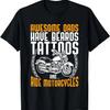 Tattooed Dad Motorcycle Fathers Day Gift Funny Tattoo T-Shirt,100% Cotton