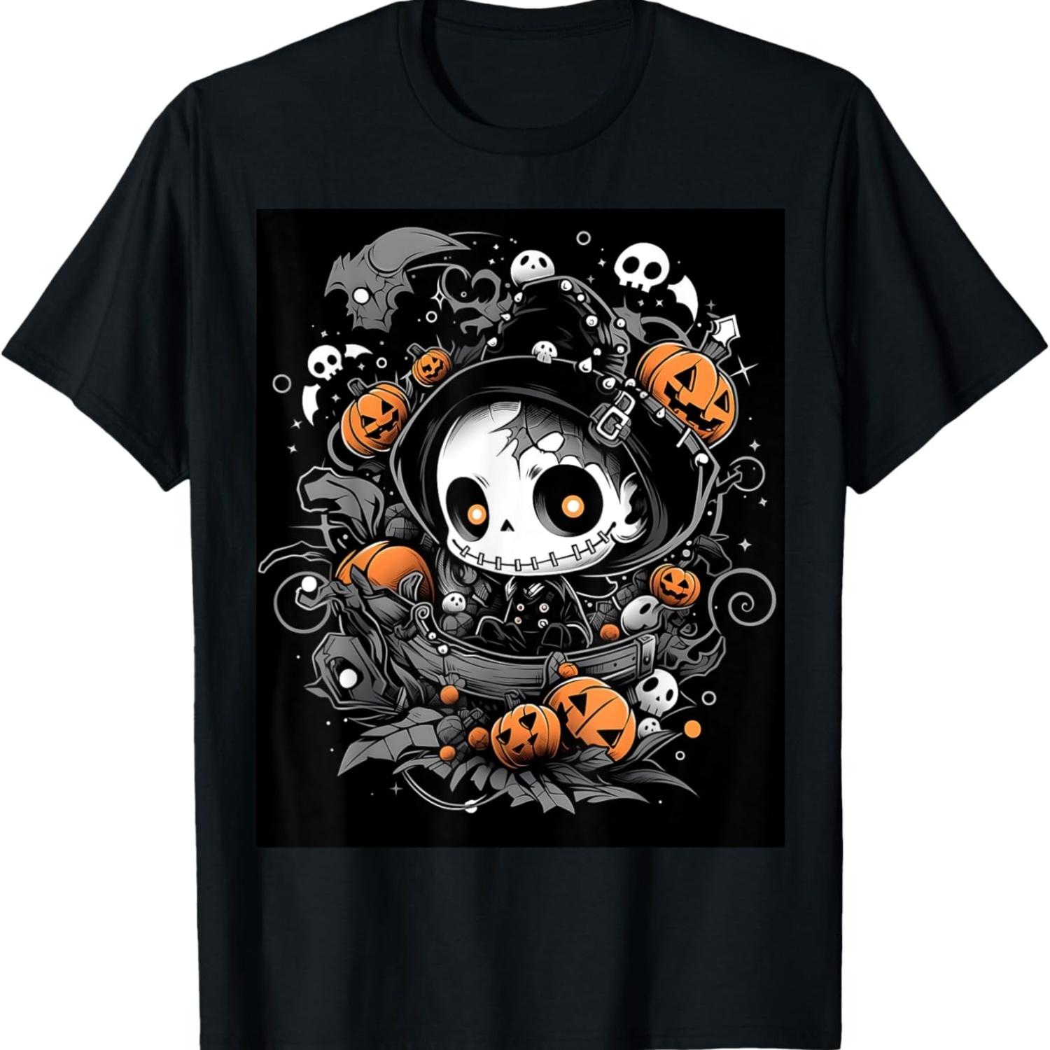

Skeletal Halloween - Celebrate the Spookiest Season Graphic T-Shirt S чёрный