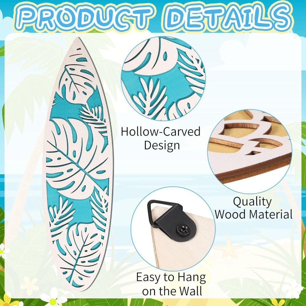 Retro Wooden Beach Surfboard Signs Colorful Surfboard Sign Pendant  Bedroom Home Decorations