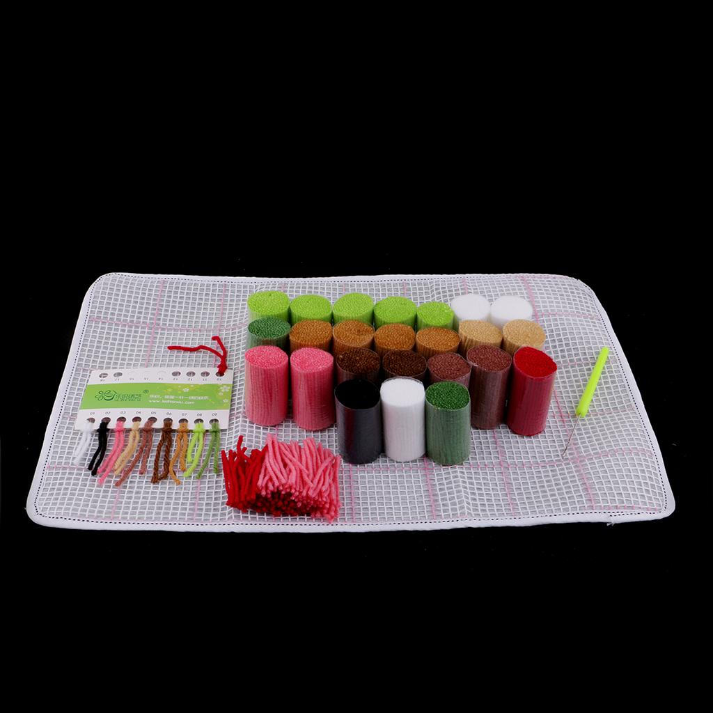 Tier-Teppich-Set für Anfänger Stickerei 50x30cm