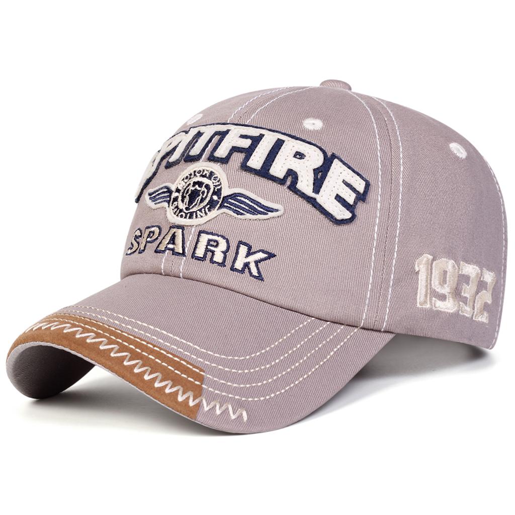 Men's Letter SPITFIRE SPARK Baseball Cap Retro Fashion Casual Sports Hat Adjustable Cotton Hip-hop Hats Travel Caps