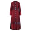 Womens Long Sleeve Casual Loose Button Down Denim Maxi Shirt Dress Plus Size