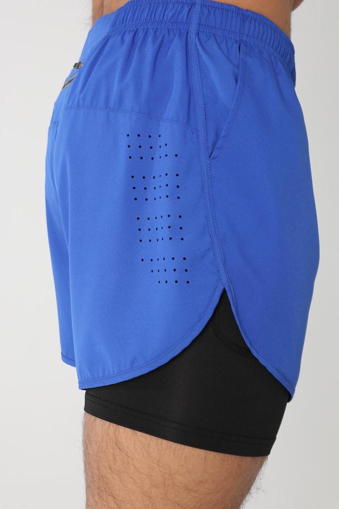 Pantaloncini da Corsa Uomo a Doppio Strato Asciugatura Rapida con Slip Interno - 2-in-1 Vestibilità Larga per Atletica Leggera