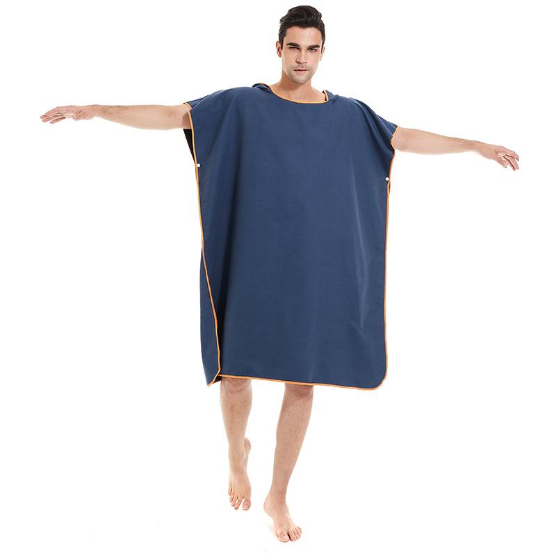 Surf Poncho Towel Poncho Quick-Dry Towel Hoodie Microfiber Beach Robe Changing Poncho Swim Towel Beach Poncho For Adults