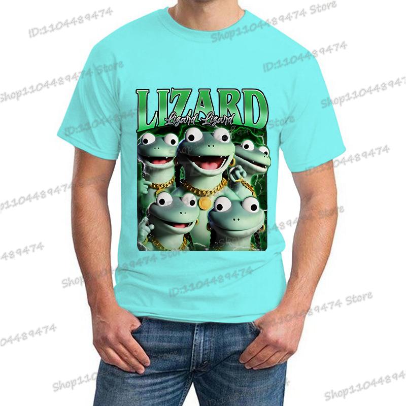 2025 Lizard Lizard Lizard Meme T Shirt Men Women Hippie Vintage Short Sleeve Tees Y2K Funny Design Casual Unisex Tshirts