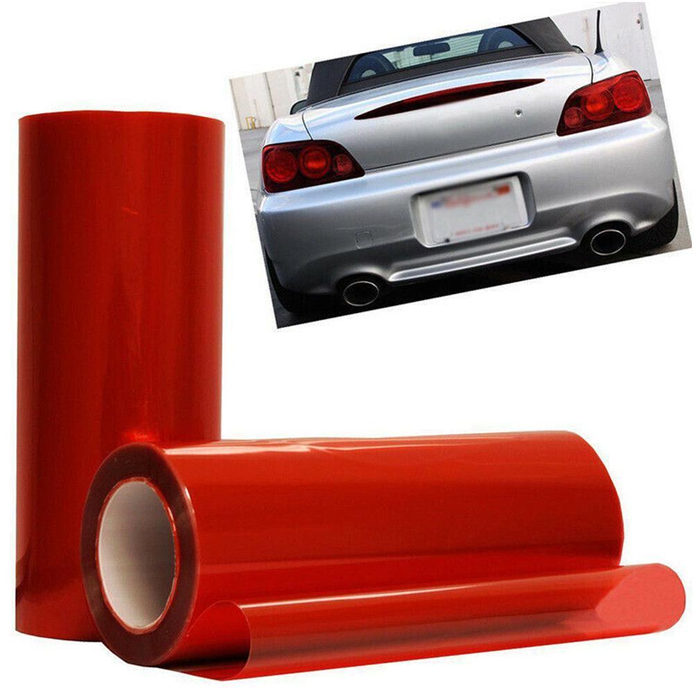 Red Car Light Headlight Taillight Tint Vinyl Film Sticker Sheet Fog Light Rear Lamp Matt Smoke Film 60/150cmx30CM