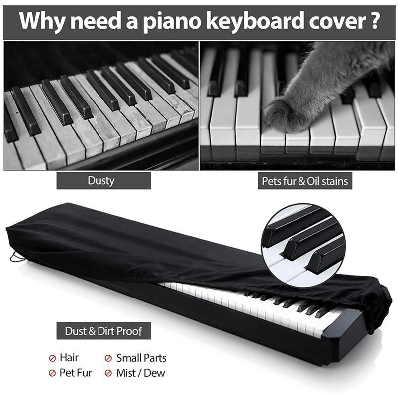61/88 Key Digital Electronic Piano Cover Fabric Light Thin Keyboard Instrument Dust Cover Breathable Heat Radiation Dustproof