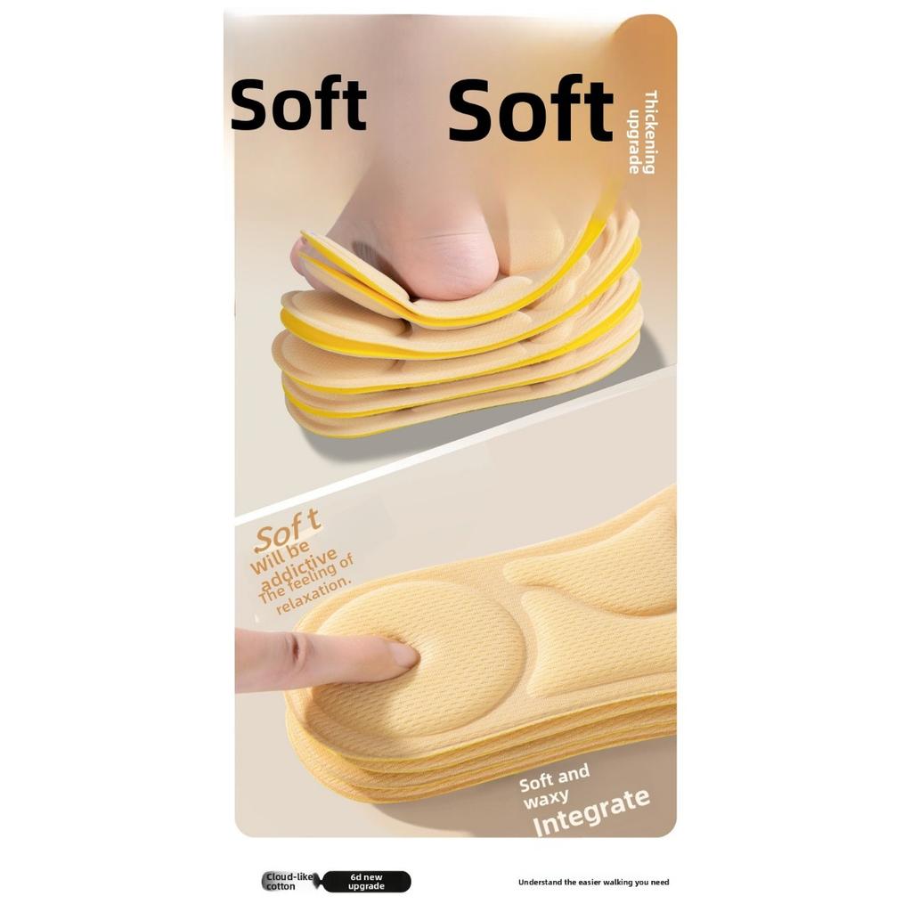 Soft and Cushioned 10mm Breathable Insoles for Men and Women - Ideal for High Heels  Sports Shoes  and Casual Wear