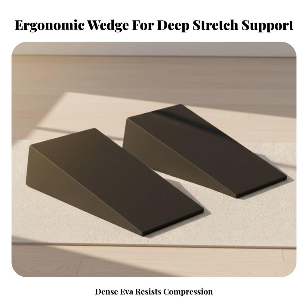 2 Pieces Calf Stretch Board Inclined Stretcher Stable for Home Gym