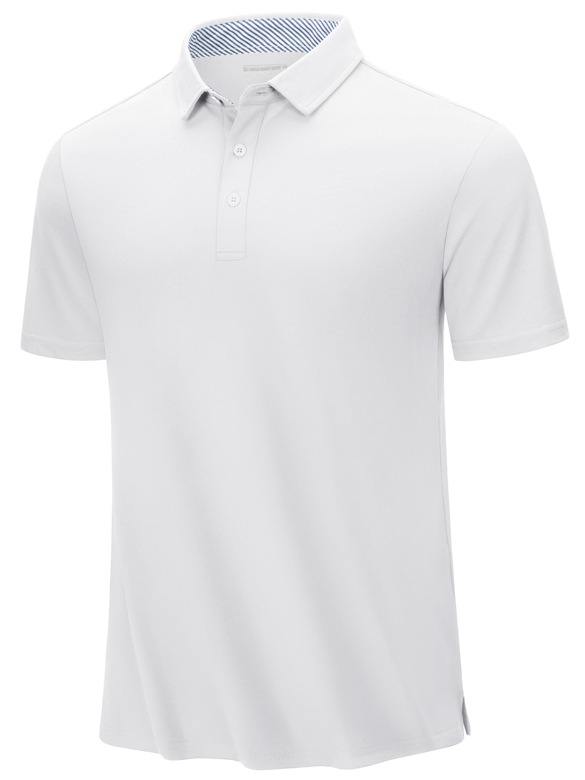

[TACVASEN] Short-Sleeve Polo Shirt for Men, Business Casual, Cool, Summer, Stylish, Plain, Golf, Everyday Wear, Quick-Drying Cotton Blend, Collared, W