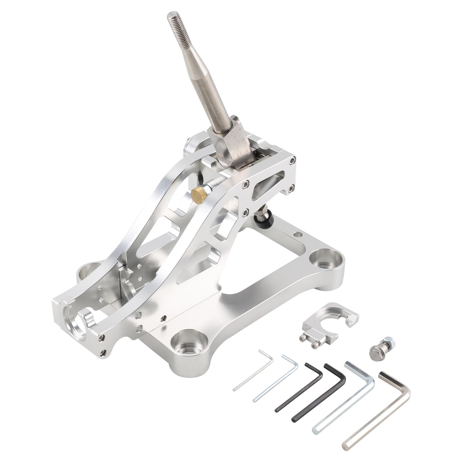 aluminum Billet gear Shifter Box Assembly For 03-07 Accord CM CL7 CL9 04-08 Acura TSX CL TL UA Manual Transmission silver shifter