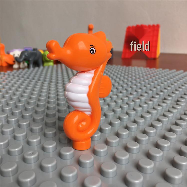 Gegele Lego-Compatible Building Blocks: Large Particles & Small Animal Accessories - Ocean, Zoo, Dinosaur Educational Toys