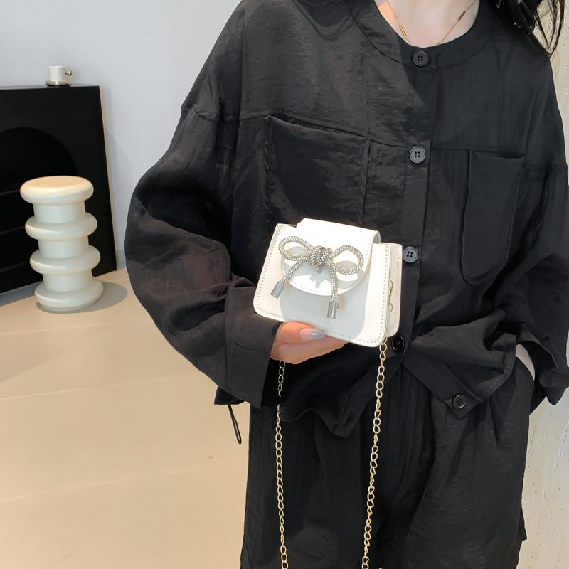 Stilvolle Koreanische Mode Schleife Handtasche Für Damen Lässig Sommer Kleine Quadratische Tasche