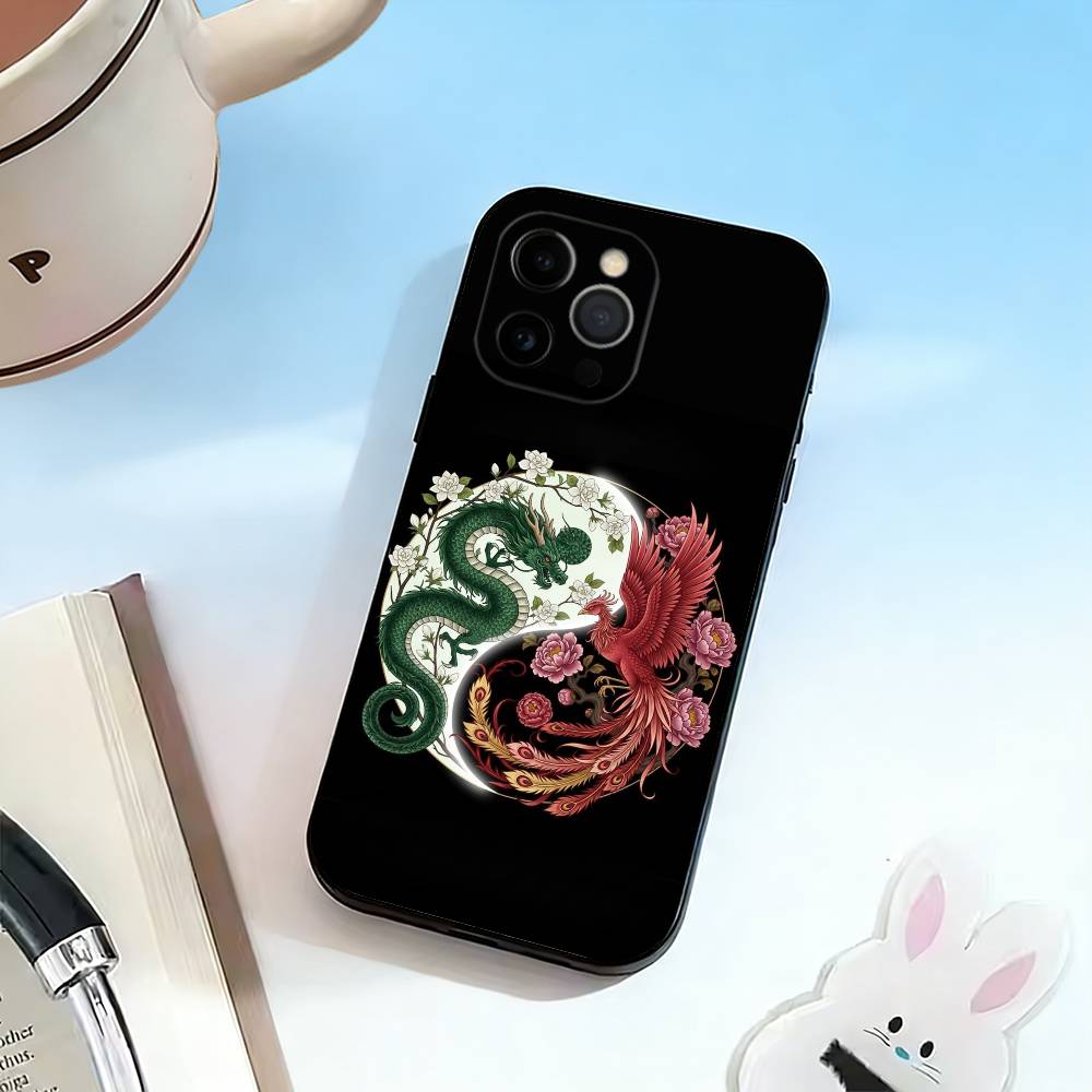 

Yin Yang D-Dragon Collection Phone Case Silicone Soft For IPhone 17 16 15 14 13 12 11 X XR Plus Pro Max Plus iPhone15promax